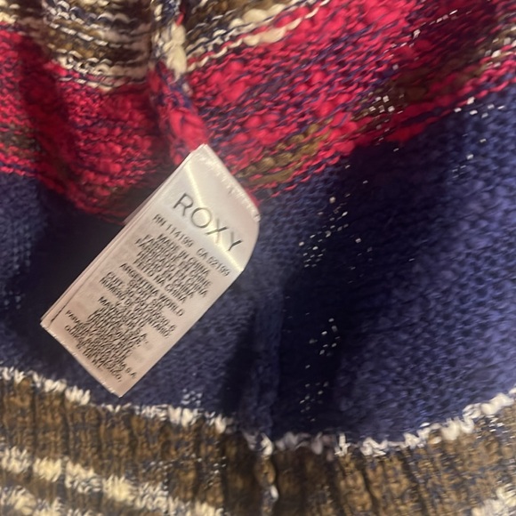 Roxy misty seas striped hooded long open cardigan size small NWT - Picture 9 of 10